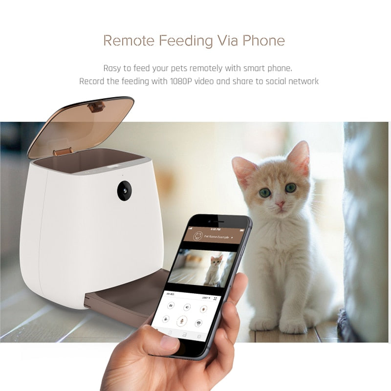 Smart Pet Feeder 4L with Camera