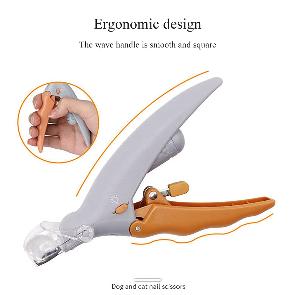 Professional Pet Nail Scissors with LED Light