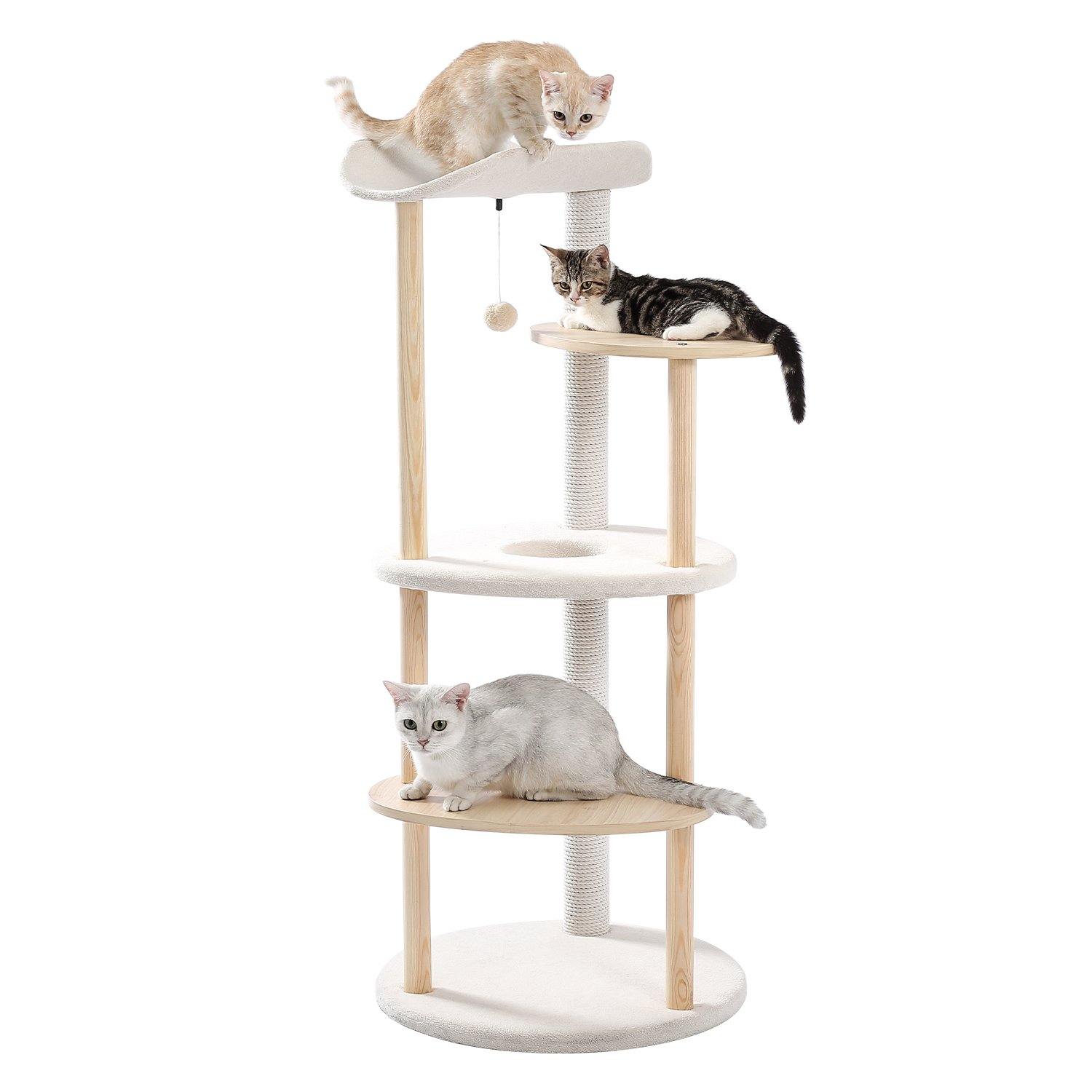 White Multi-Level Cat Tree - The Meow Pet Shop