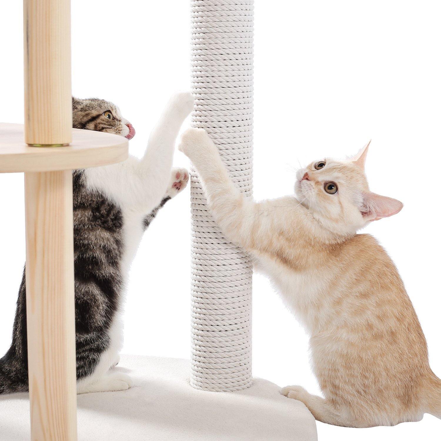 White Multi-Level Cat Tree - The Meow Pet Shop