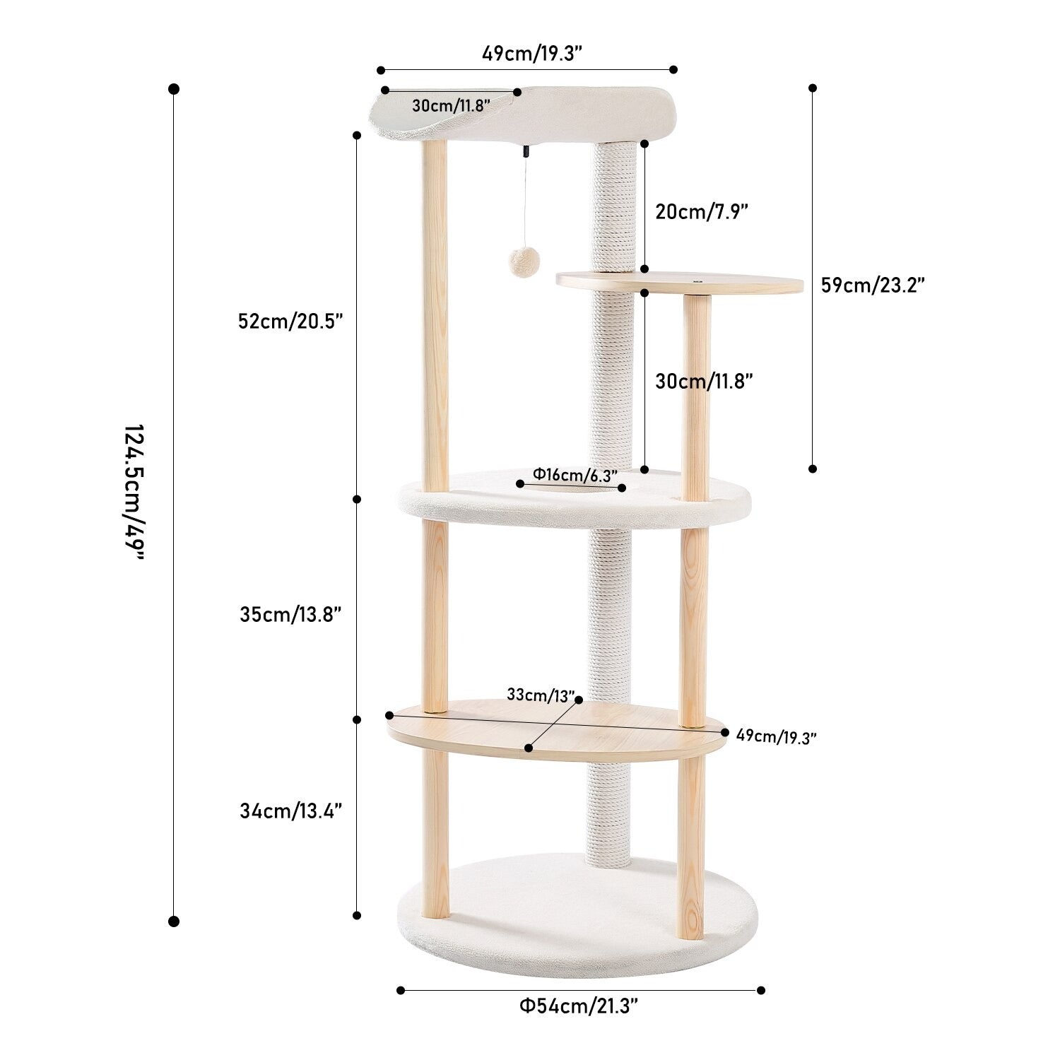 White Multi-Level Cat Tree