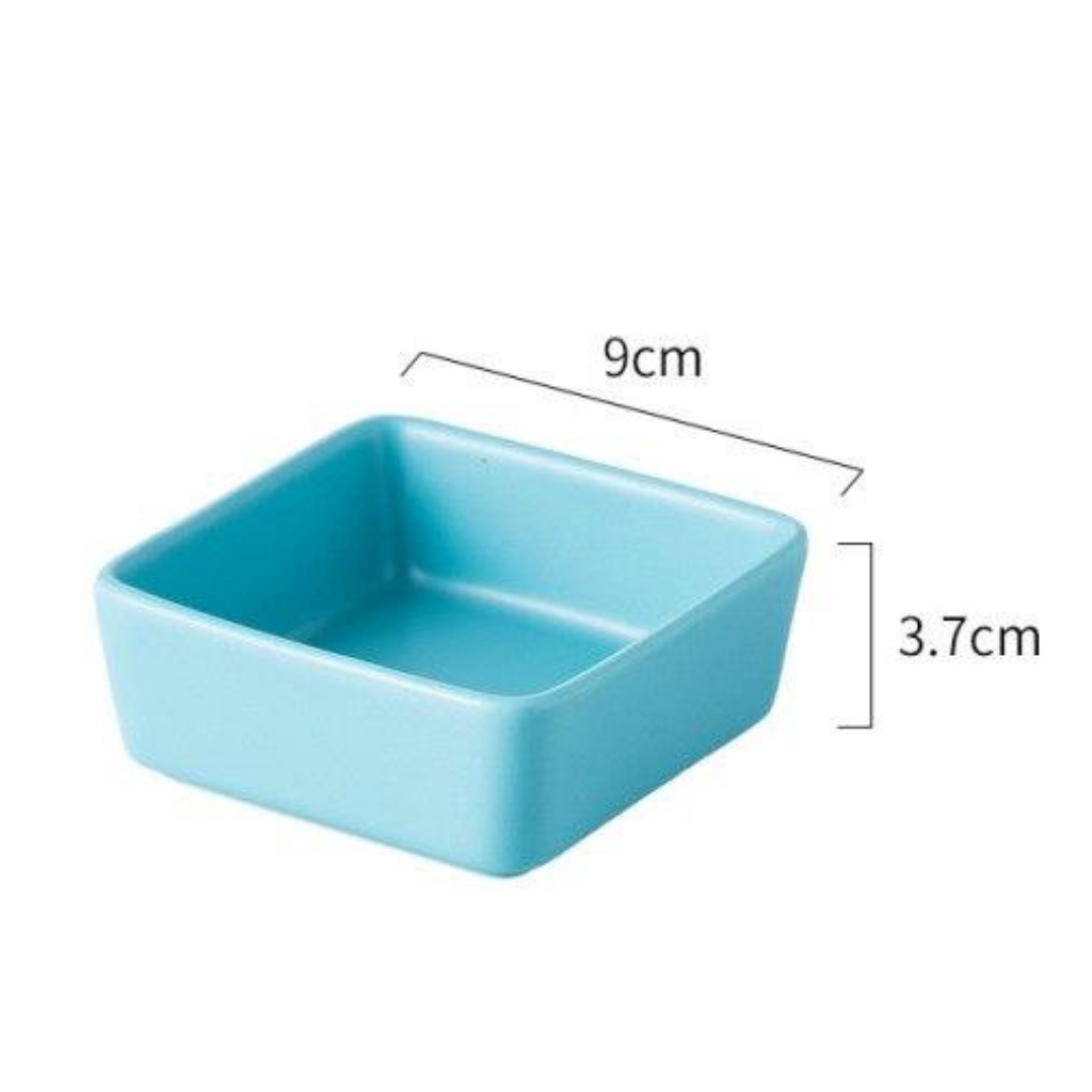 Square Cat Bowl with Bamboo Stand