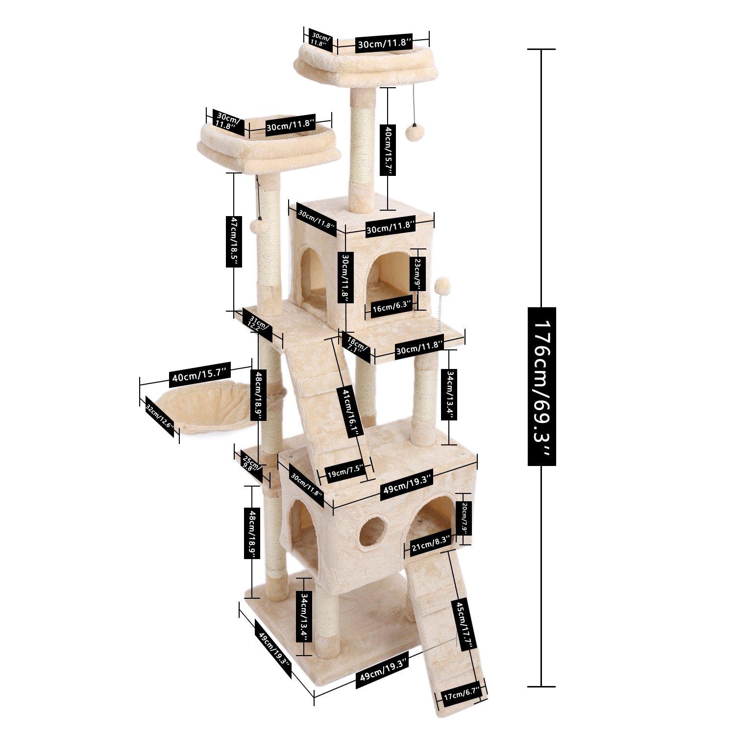 Extra Large Cat Tree House - The Meow Pet Shop