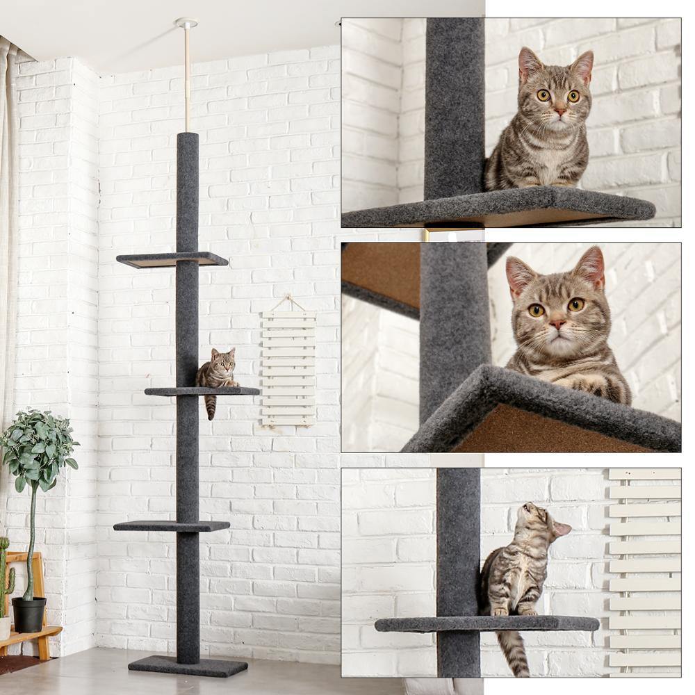 Adjustable Solid Cat Tower - The Meow Pet Shop