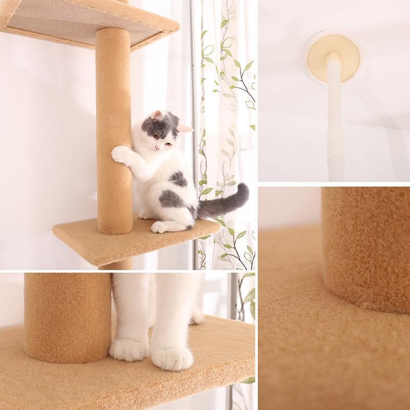 Adjustable Solid Cat Tower - The Meow Pet Shop