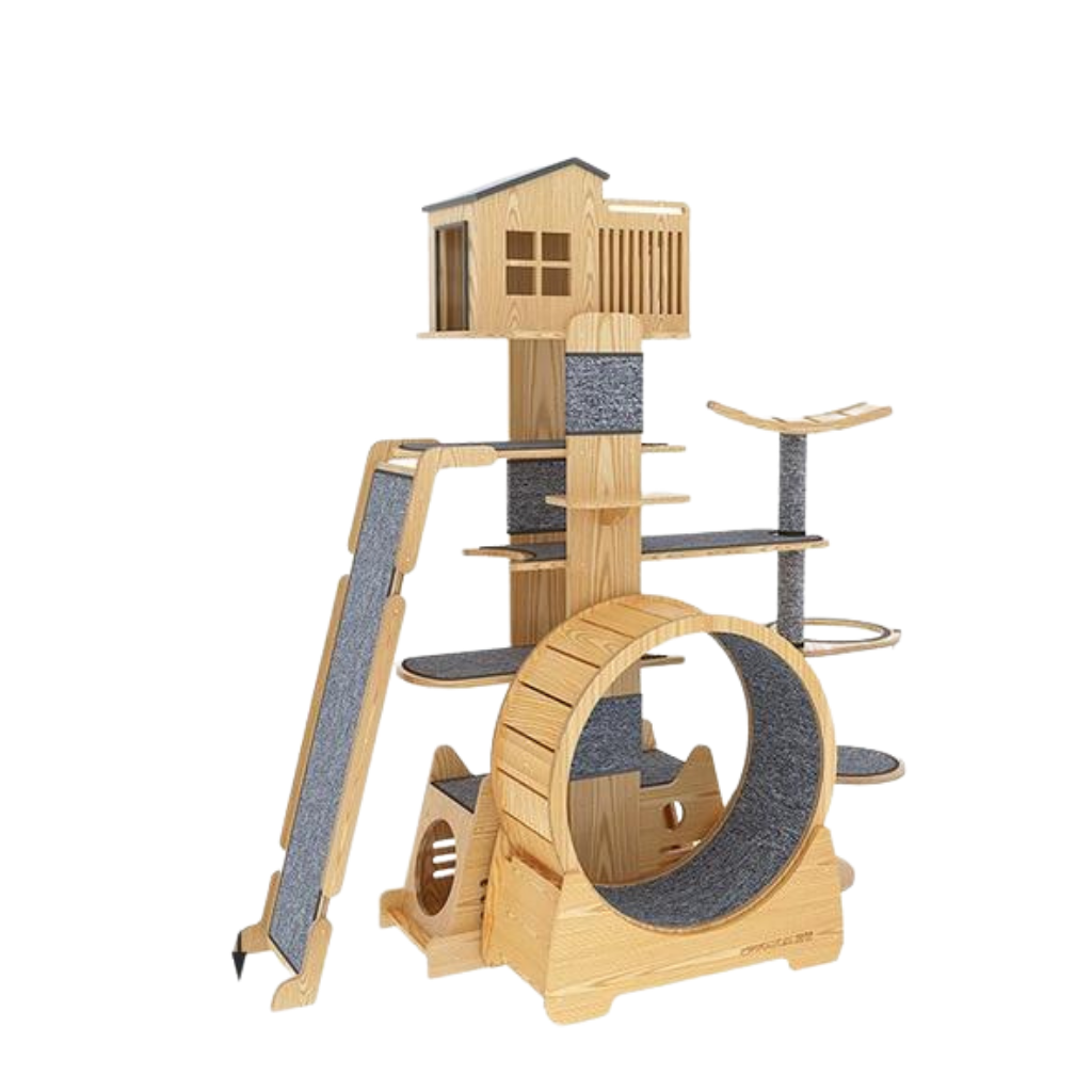 Luxury Cat Villa with Cat Treadmill