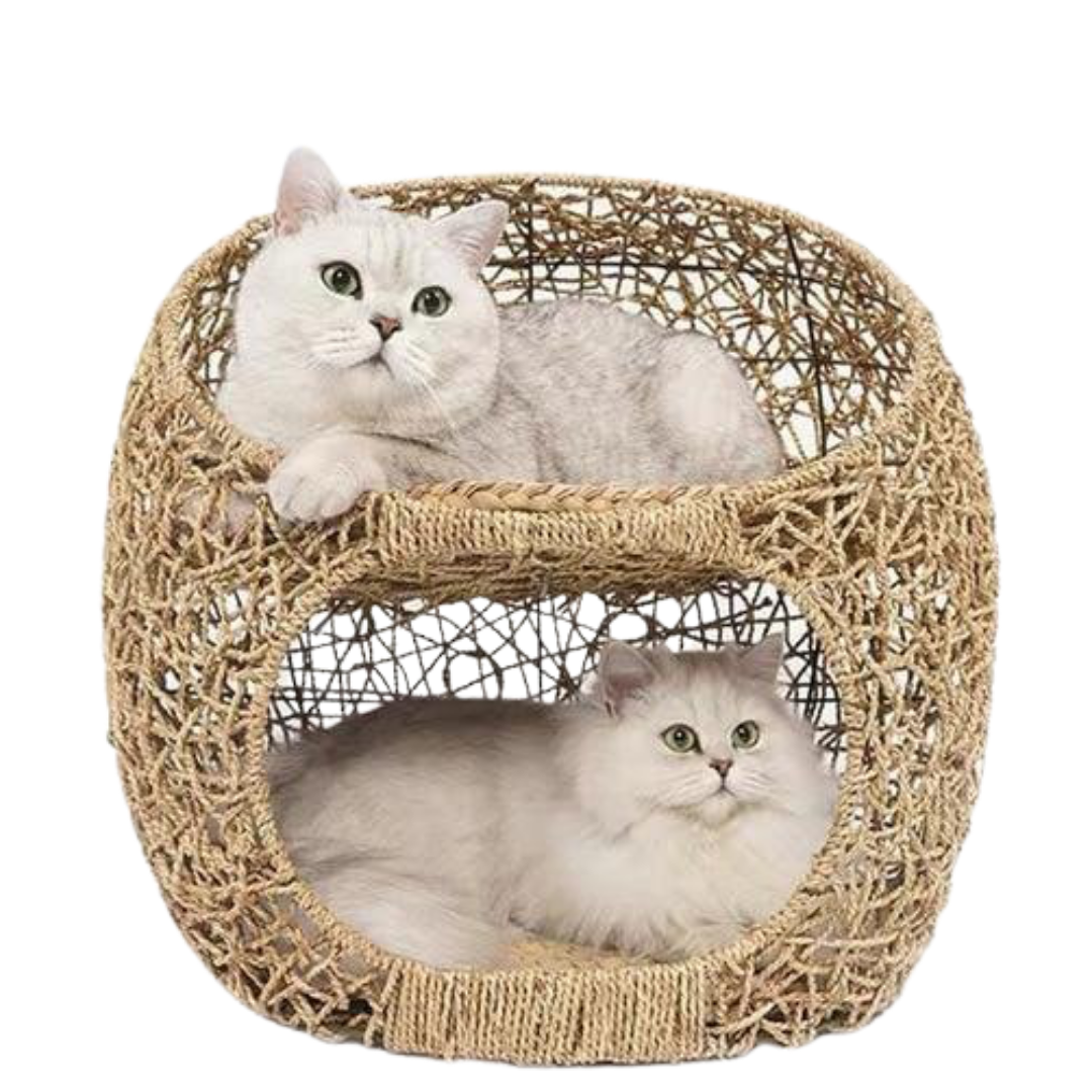 Rattan Cat Nest - The Meow Pet Shop