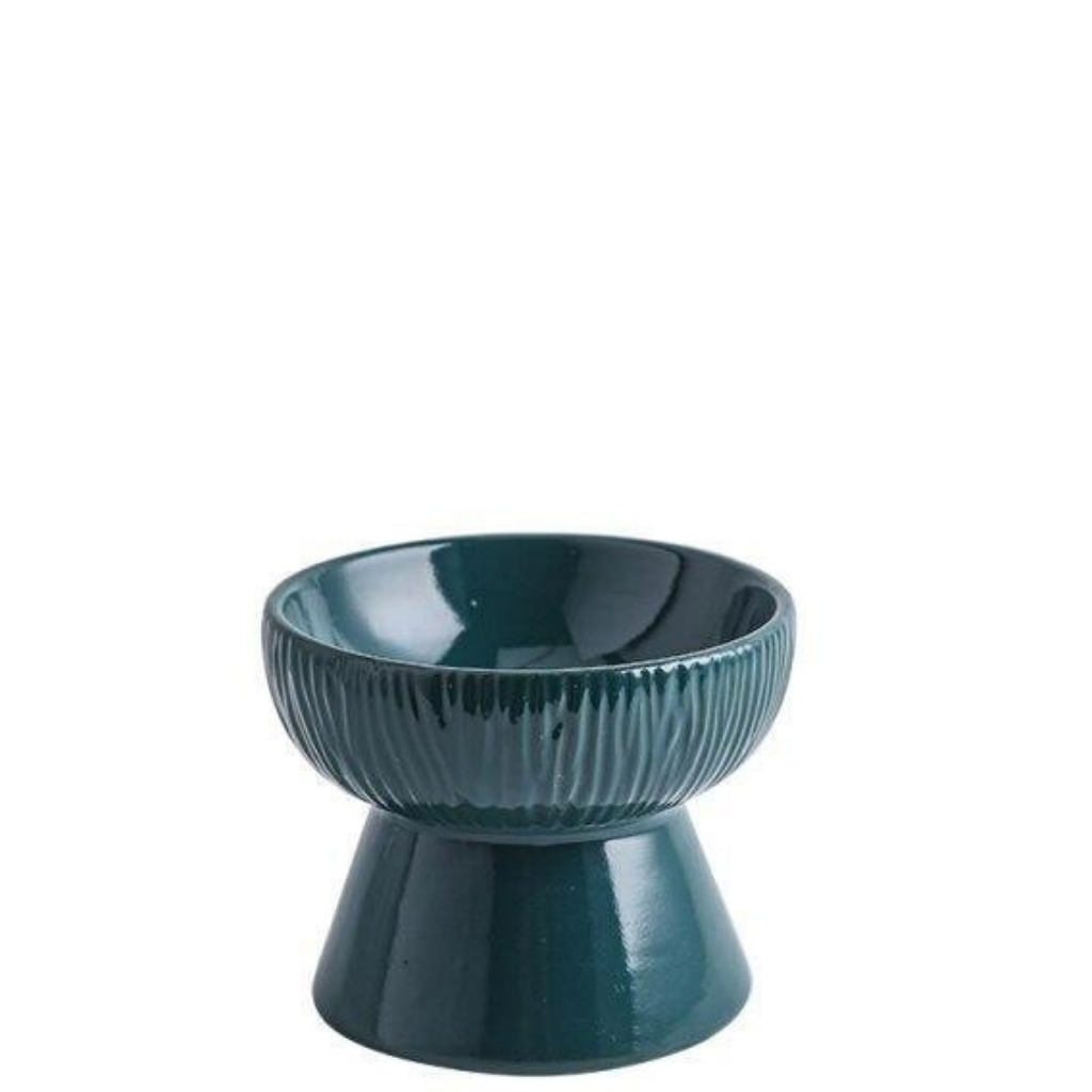 Rounded Ceramic Cat Bowl