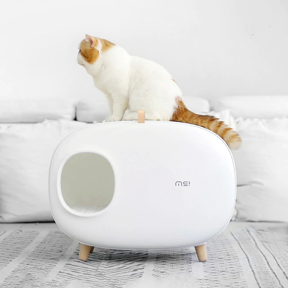 Semi-Closed Cat Litter Box