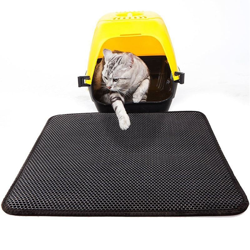 Cat Litter Mat and Pee Pad Honeycomb Double Layer Waterproof Urine