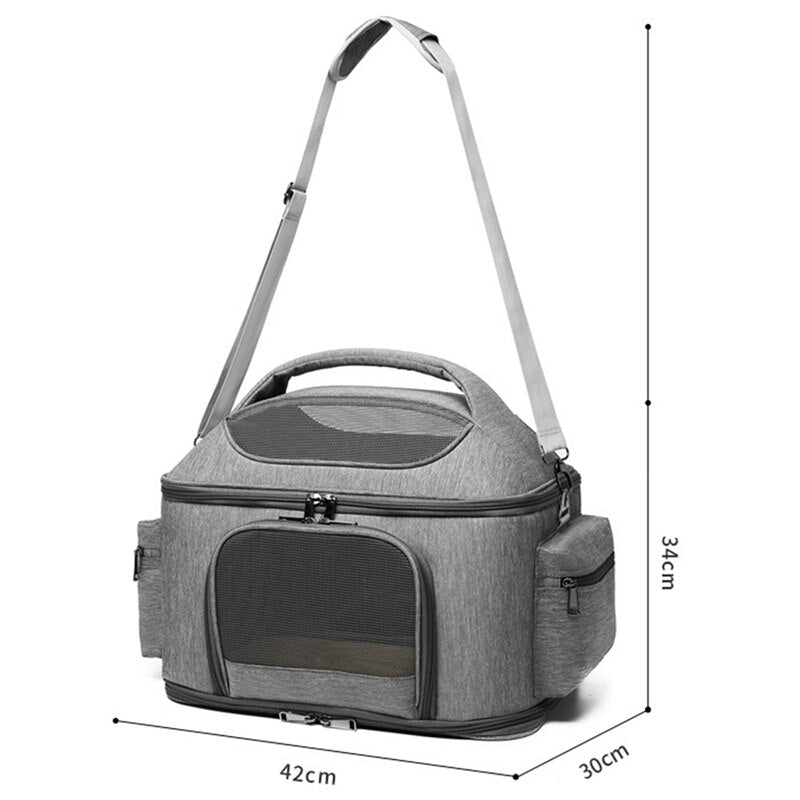 Grey Pet Travel Carrier