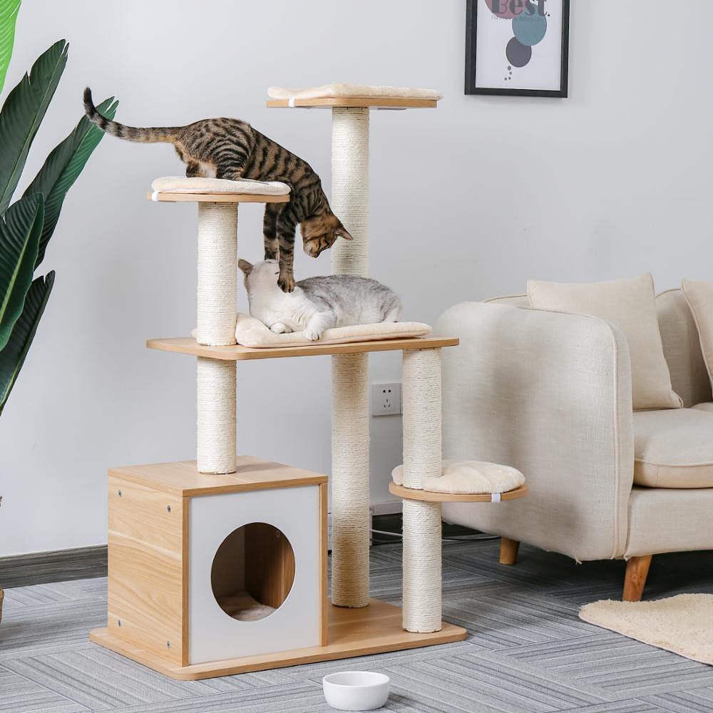 Wooden Cat Condo - The Meow Pet Shop