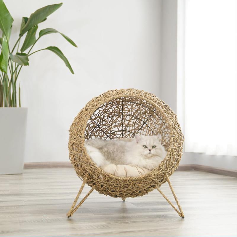 Rattan Cat Nest - The Meow Pet Shop