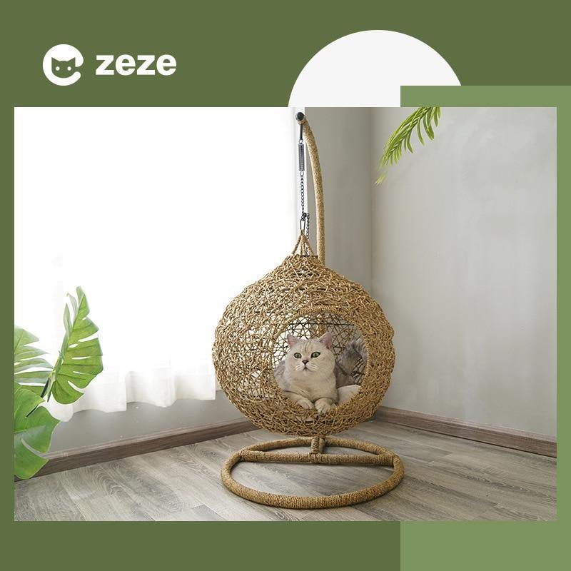 Rattan Cat Nest - The Meow Pet Shop