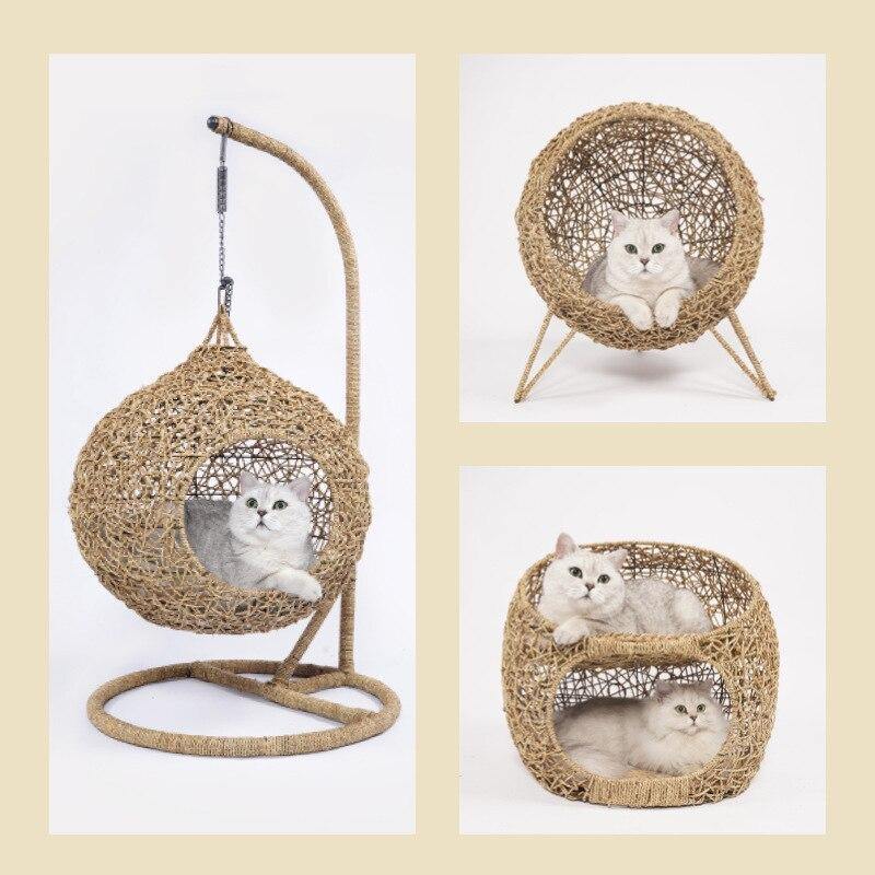 Rattan Cat Nest - The Meow Pet Shop