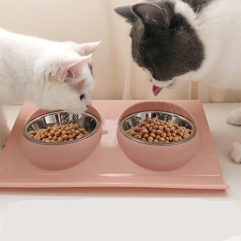Cat Double Bowl - The Meow Pet Shop