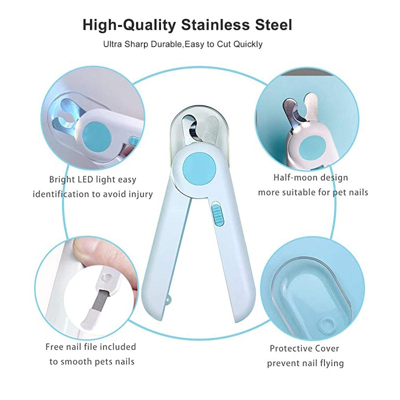 Pet Nail Clipper with LED Light