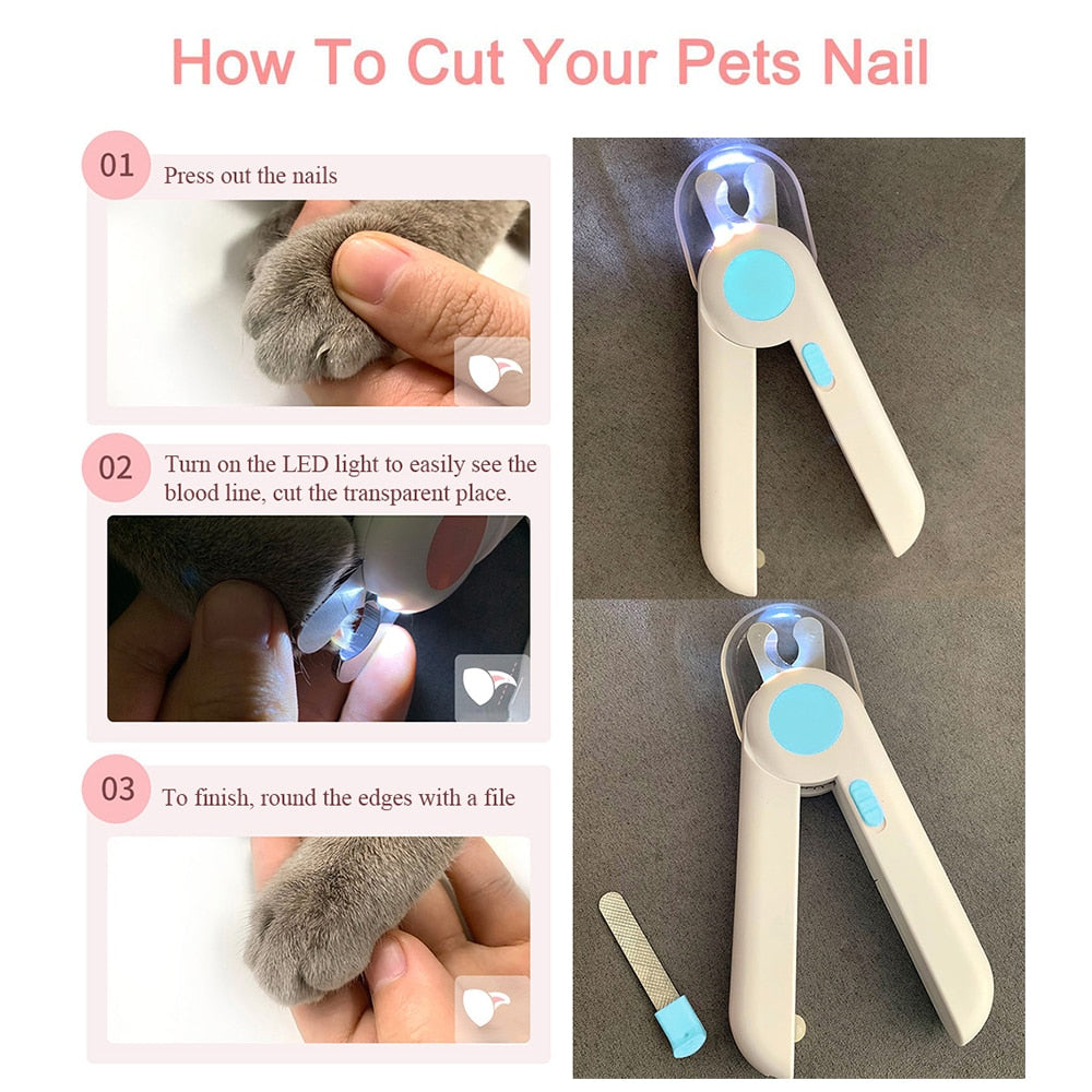 Pet Nail Clipper with LED Light