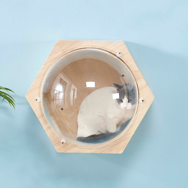 Wall-mounted Hexagonal Space Capsule