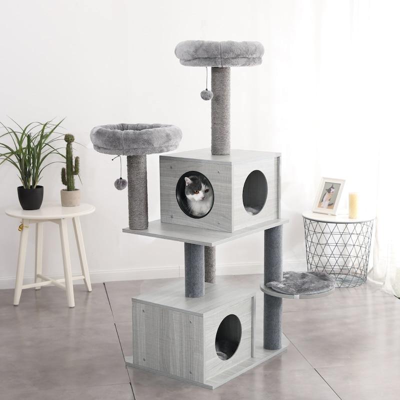 Wooden Cat Condo - The Meow Pet Shop