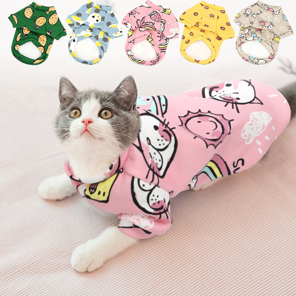 Cute Print Cat Hoodie