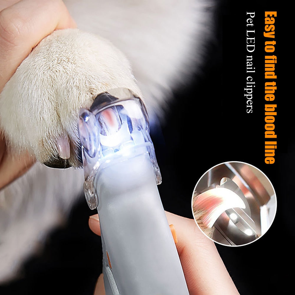 Professional Pet Nail Scissors with LED Light