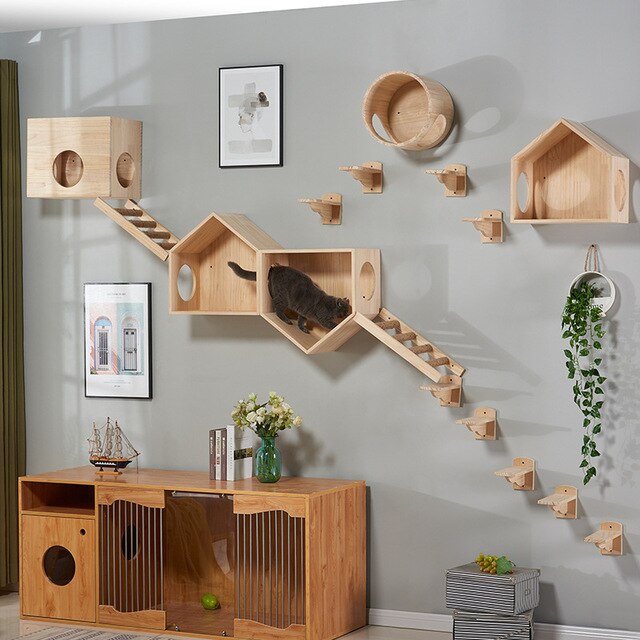 Beautiful Wall Mounted Cat Platform