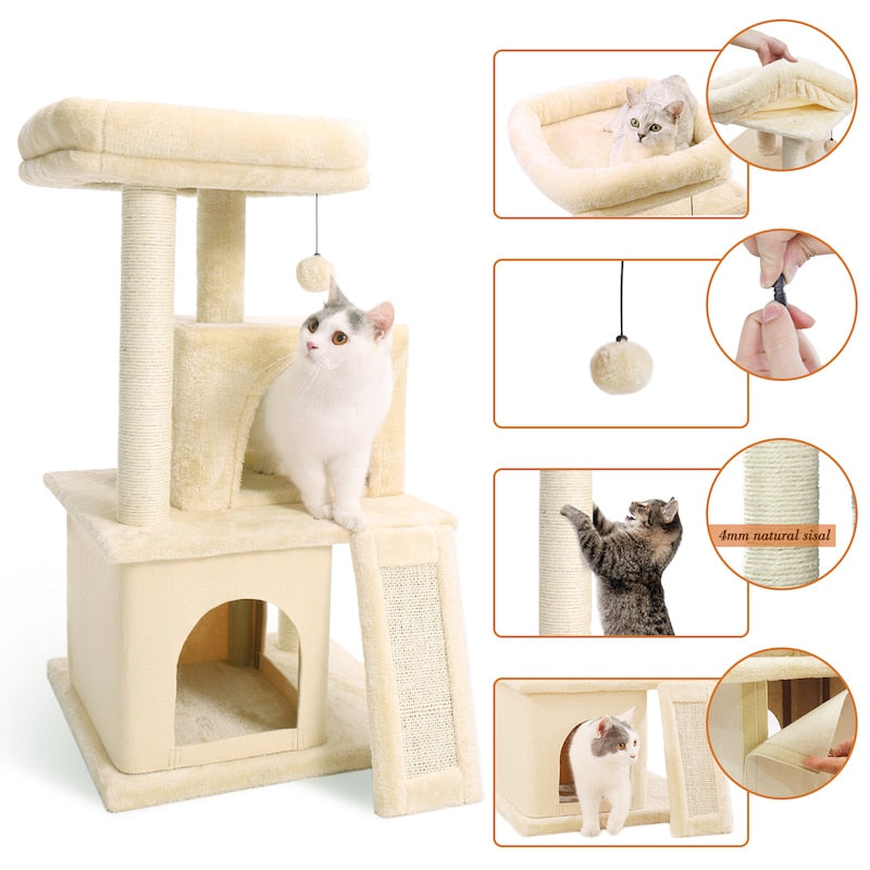 Cat Tree House with Ramp