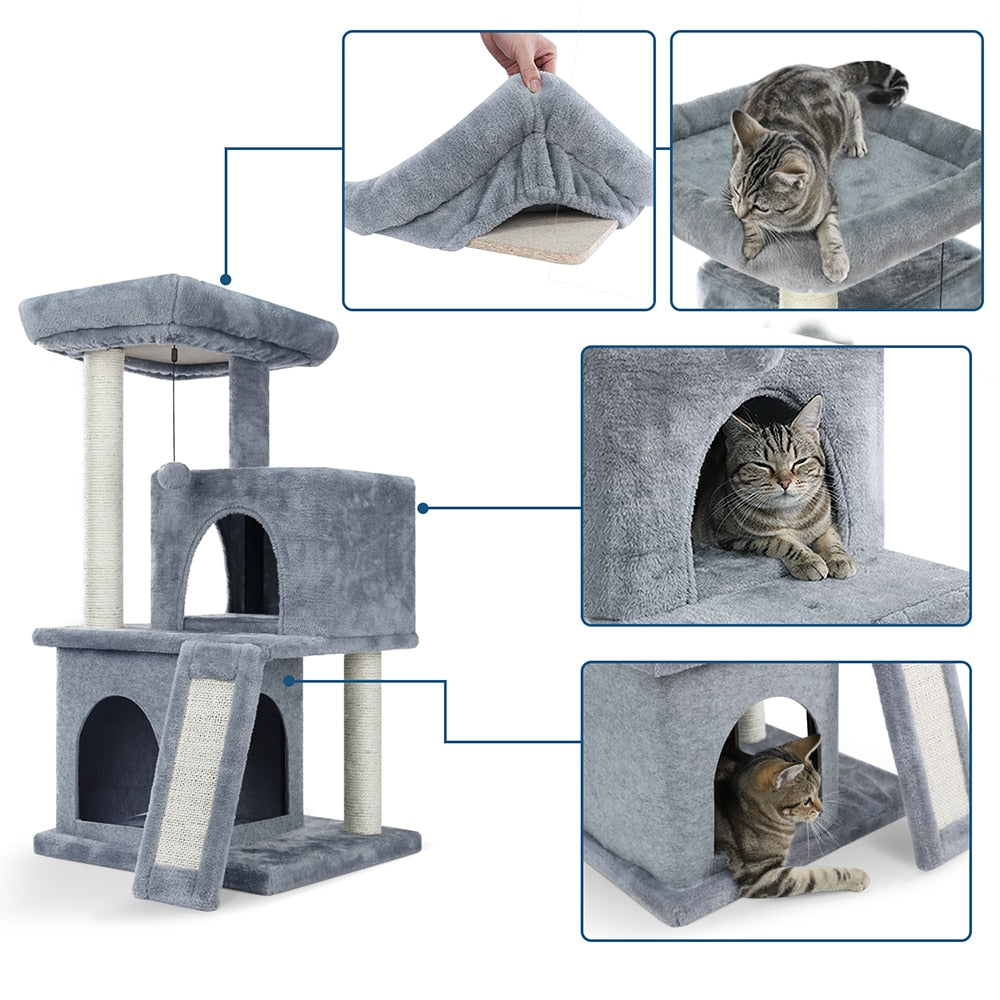 Cat Tree House with Ramp