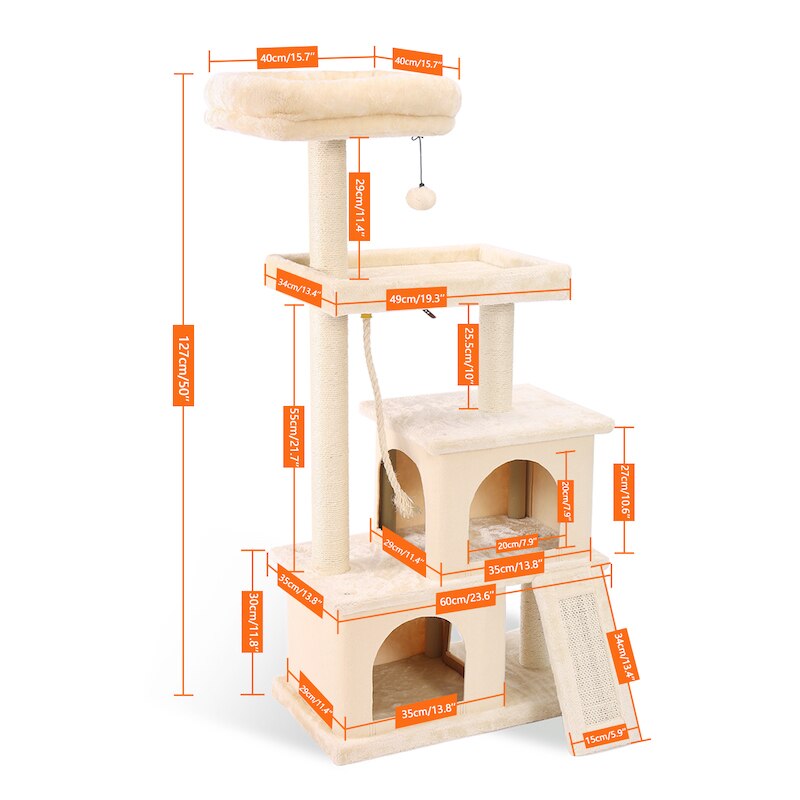 Cat Tree House with Ramp