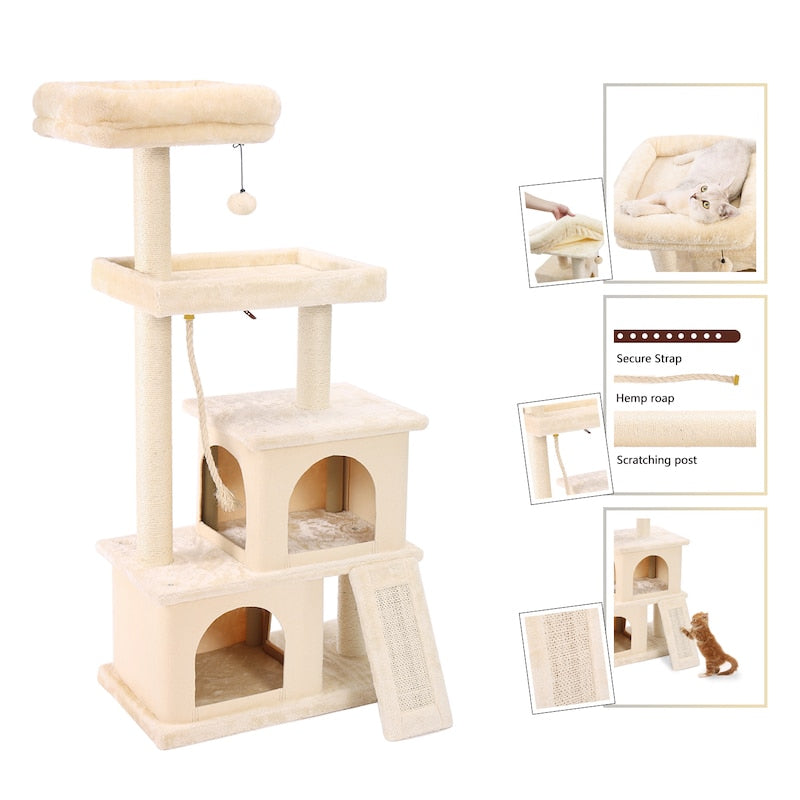 Cat Tree House with Ramp