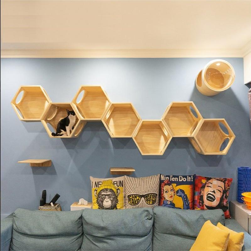 Wall Mounted Cat Climbing Combinations