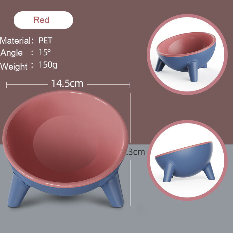 Tilted Cat Dish with Legs