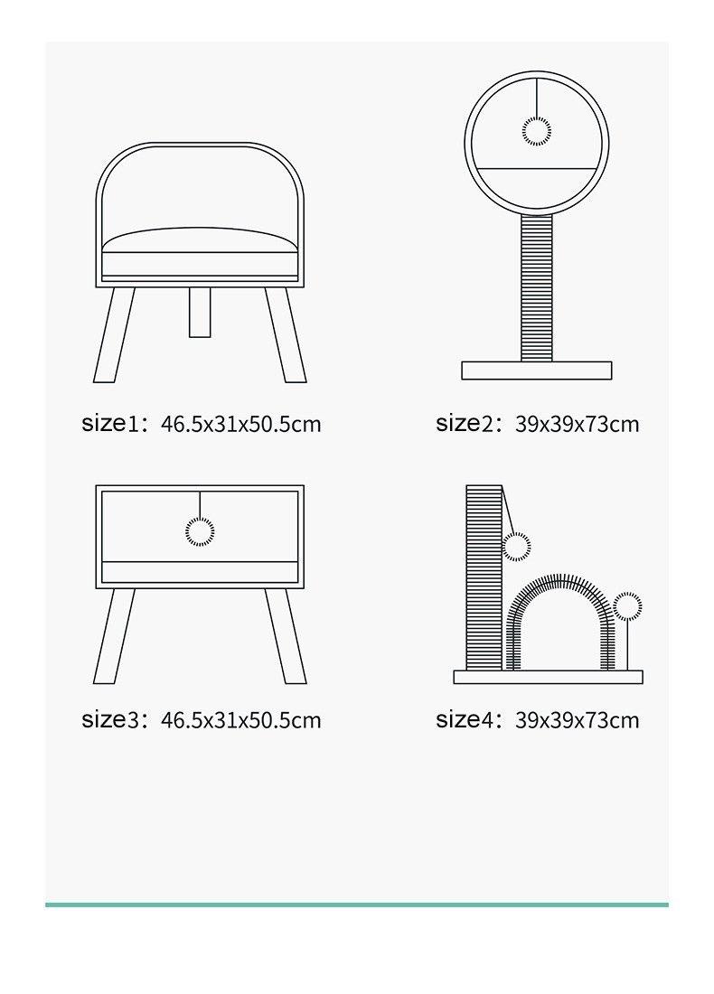 Green & White Cat Furniture - The Meow Pet Shop