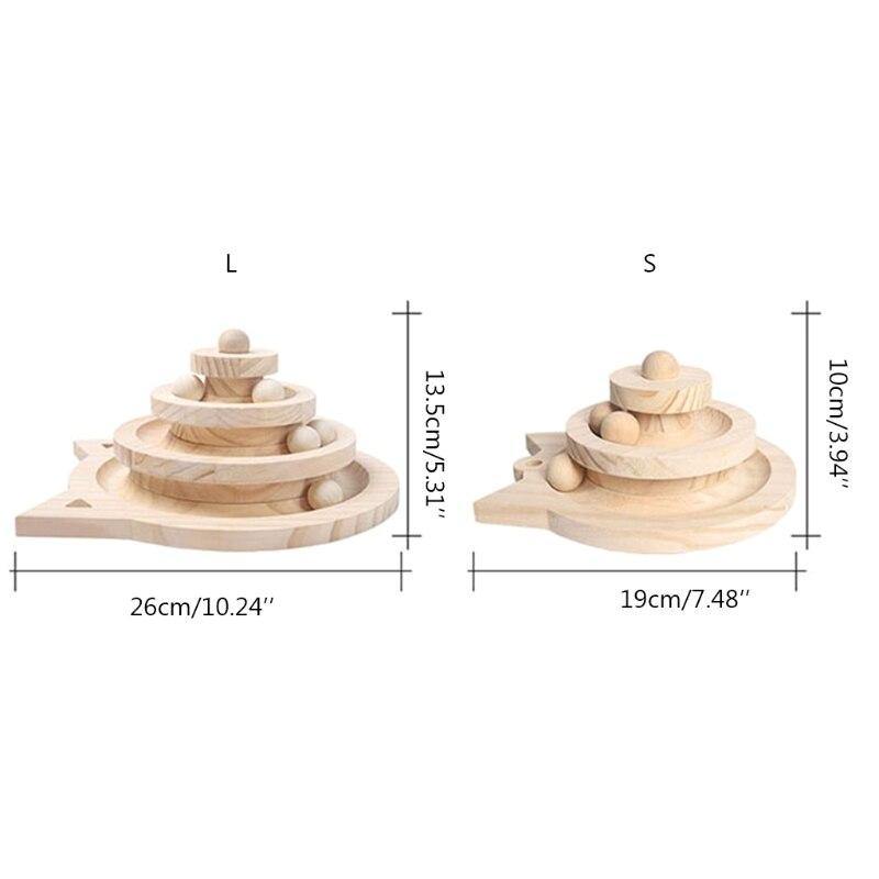 Wooden 2/3 Levels Cat Toy Tower - The Meow Pet Shop