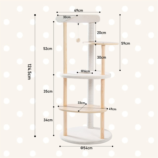 White Multi-Level Cat Tree