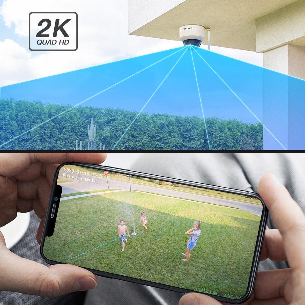 Foscam 4MP Wireless PTZ Dome IP Camera