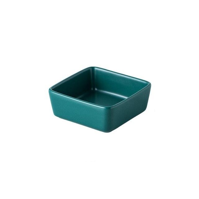 Square Cat Bowl with Bamboo Stand
