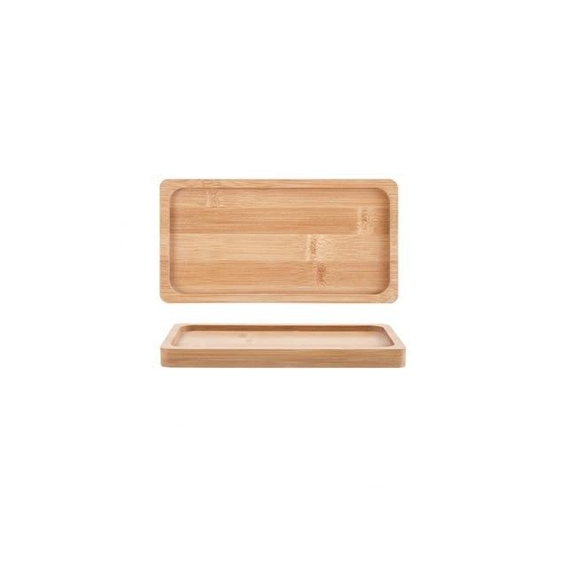 Square Cat Bowl with Bamboo Stand
