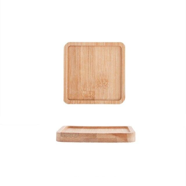 Square Cat Bowl with Bamboo Stand