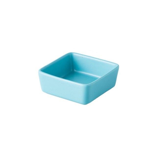 Square Cat Bowl with Bamboo Stand