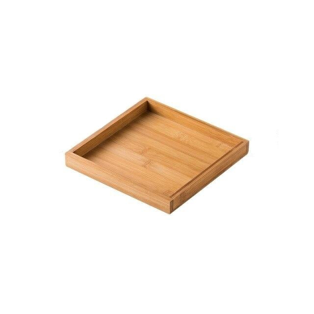 Square Cat Bowl with Bamboo Stand