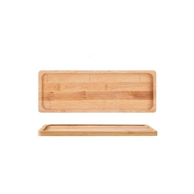Square Cat Bowl with Bamboo Stand