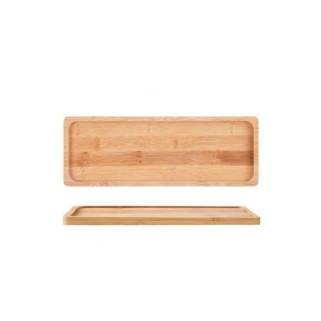 Square Cat Bowl with Bamboo Stand