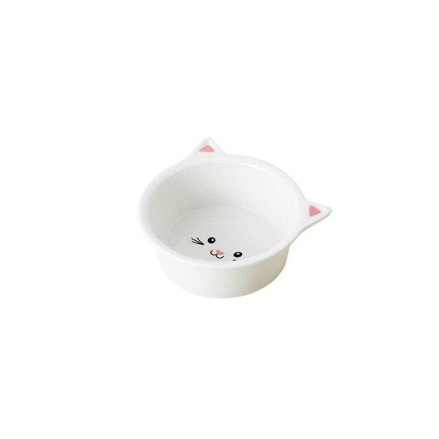 Elevated Cat Bowl with Gold Stand
