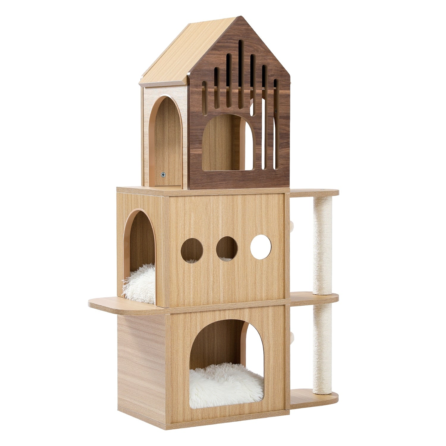 Wooden Modern Cat Tower