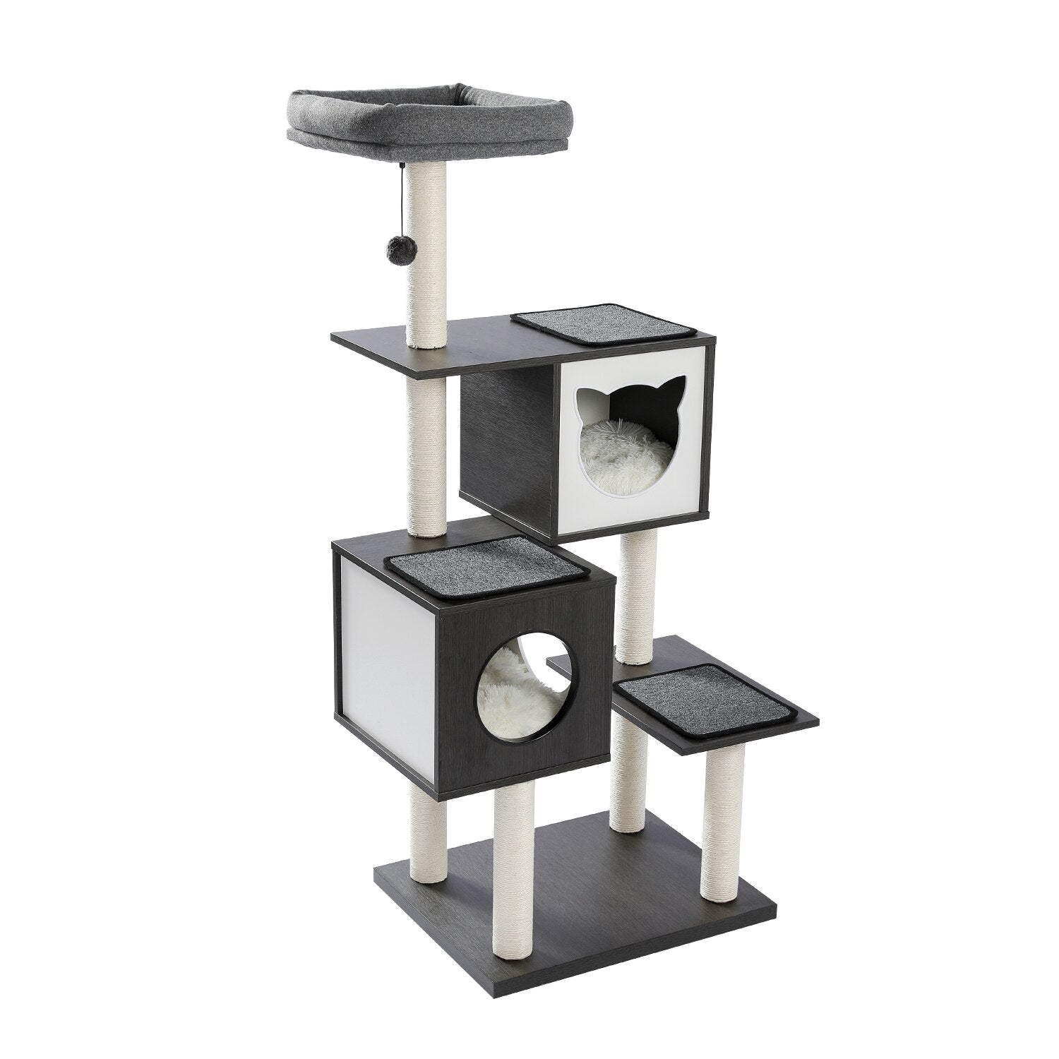 Multi-Level Black Cat Tree