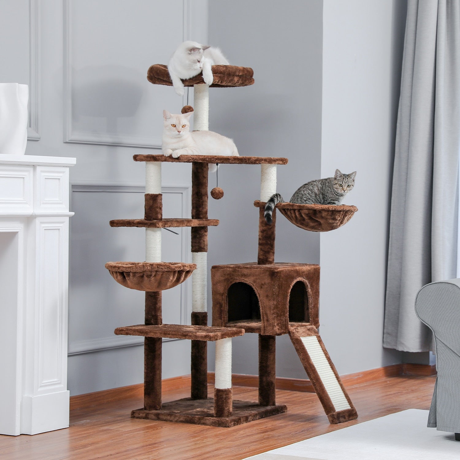 Large Cat Tower with Hammocks