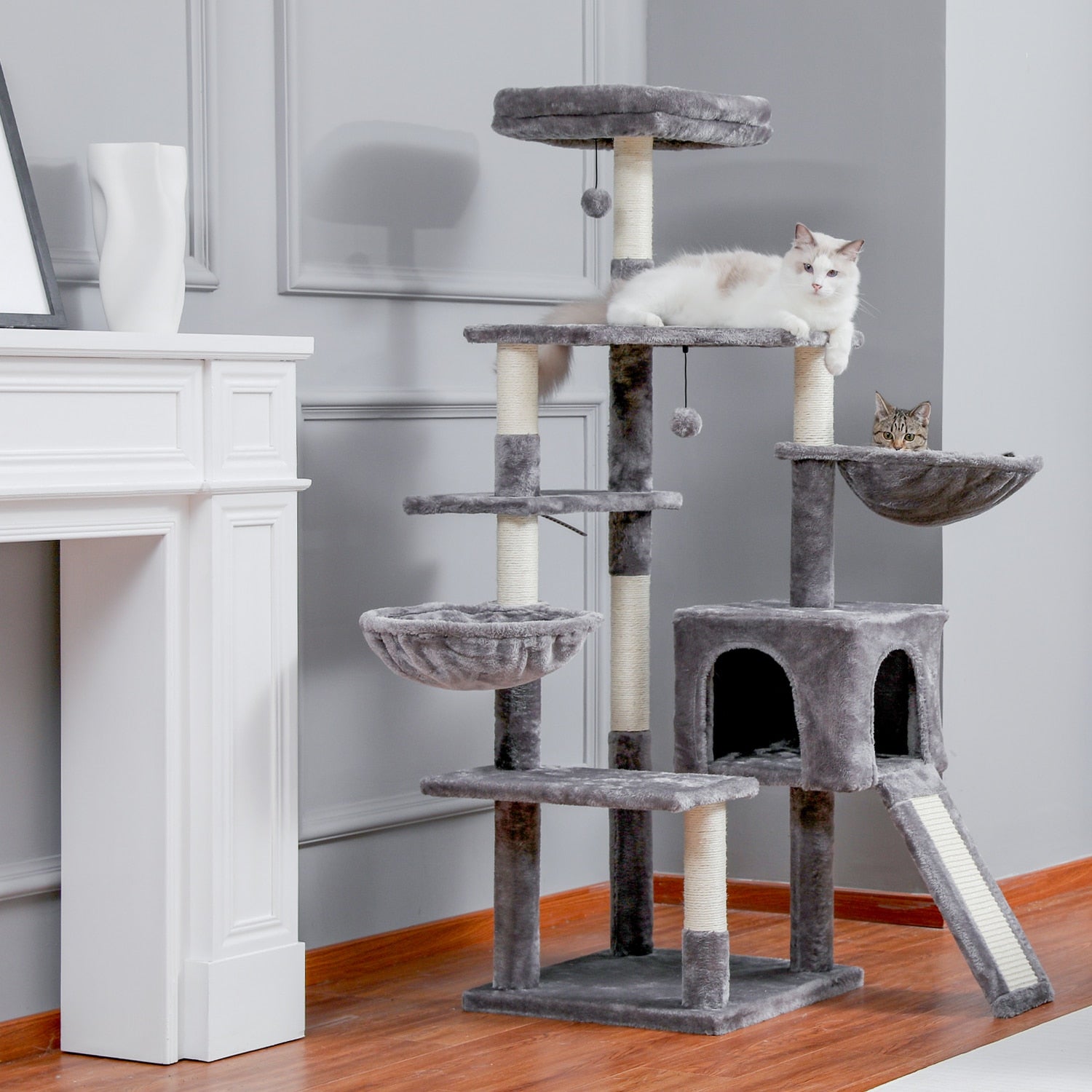 Large Cat Tower with Hammocks