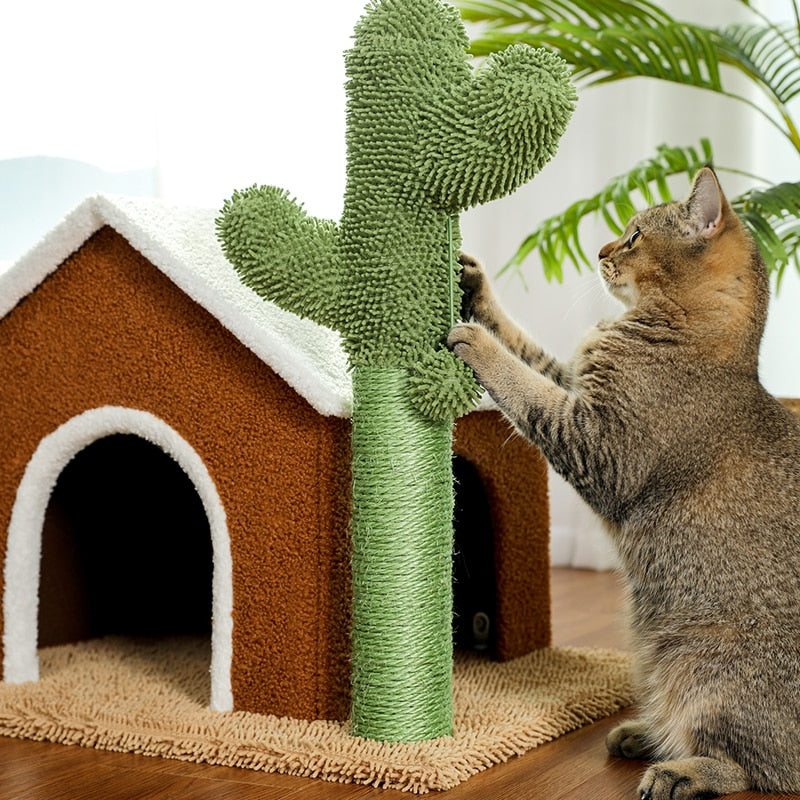 House Shape Cat Scratching Post